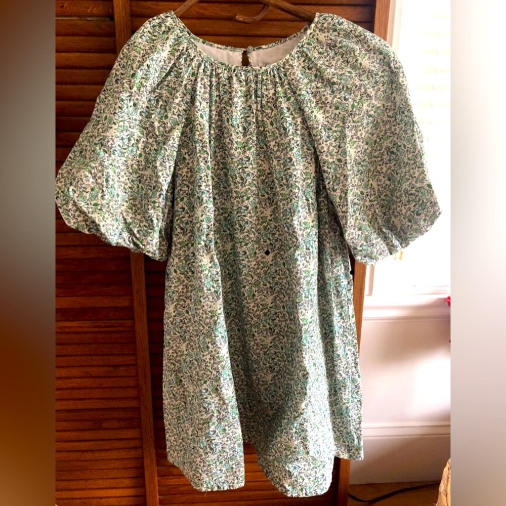 Zara kids seersucker bubble sleeve dress